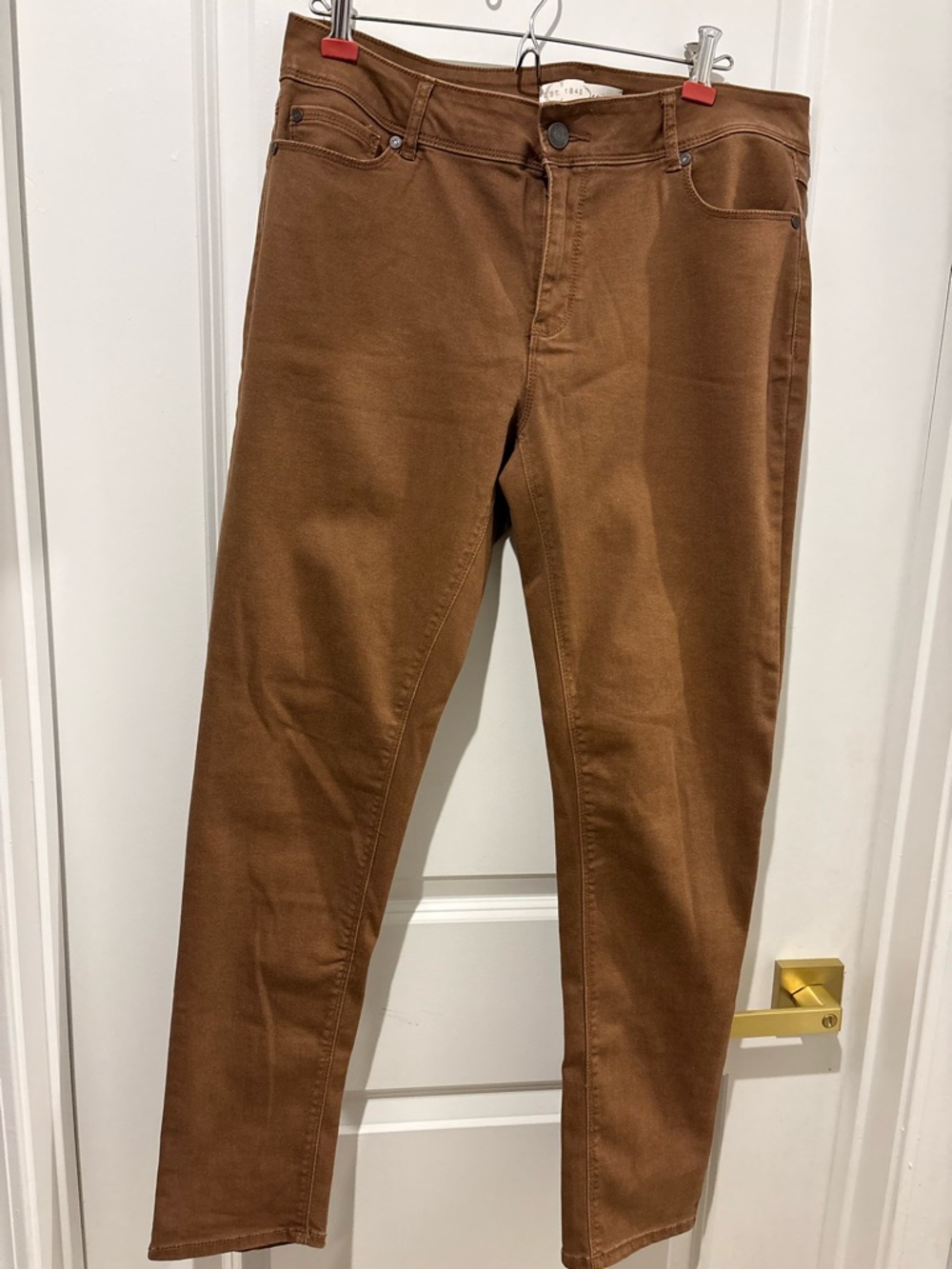 C Est.1946 Denim Chocolate Brown Skinny Jeans 12 Midrise